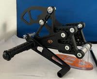 Adjustable Rearsets - Triumph 675 (06-12) Race & Road Shift. RST002-B.