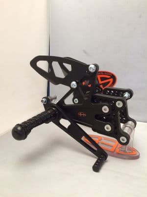 Adjustable Rearsets - Triumph 675 (06-12) Race Shift.  RST002-R.