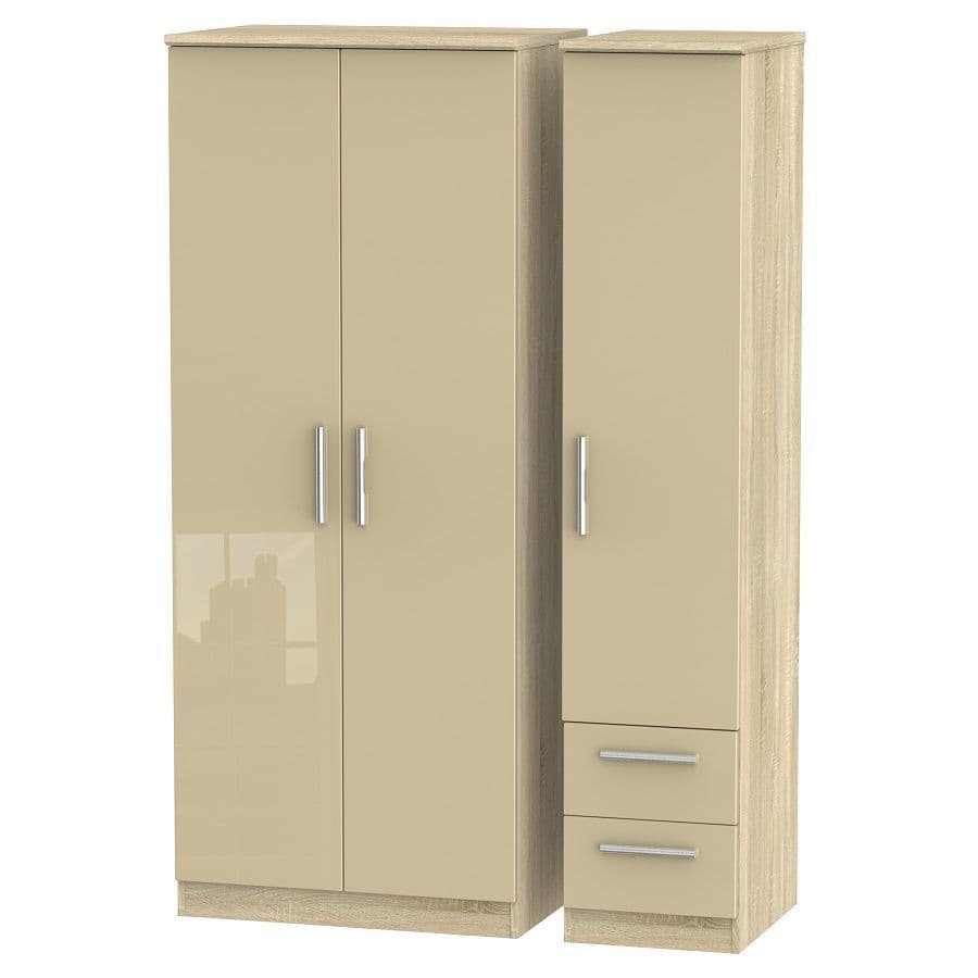 Knightsbridge Tall Triple Plain Drawer Robe