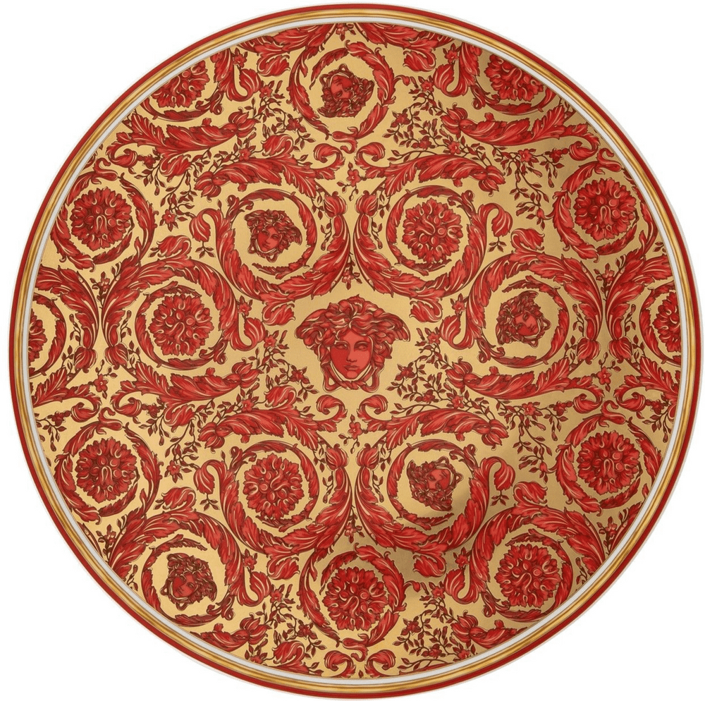 Versace Medusa Garland Red Christmas Plate