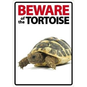 Beware Sign: Tortoise FREE POSTAGE