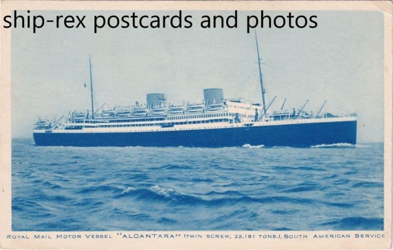 ALCANTARA (1927a, Royal Mail Line) a