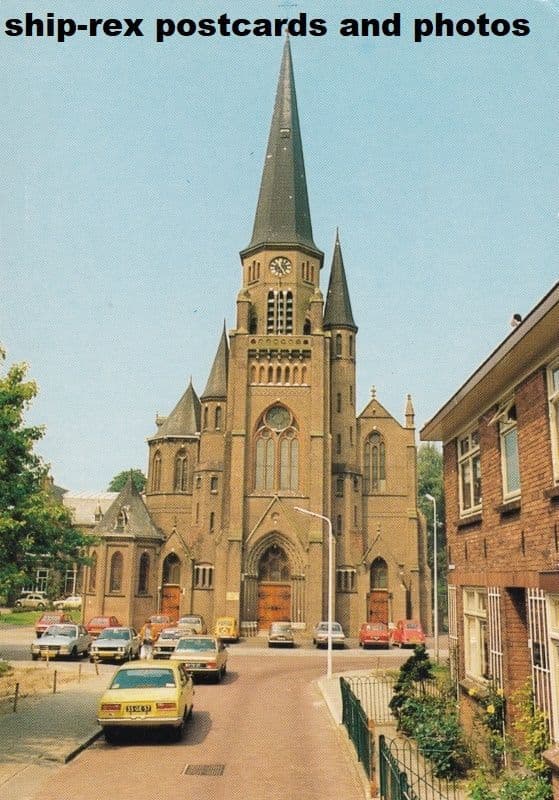 Alphen Aan De Rijn (South Holland) church, postcard