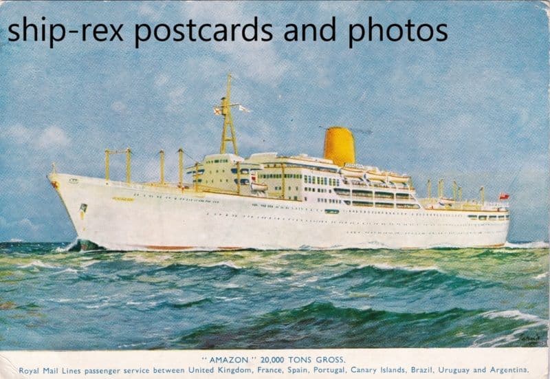 AMAZON (1959, Royal Mail Lines) a