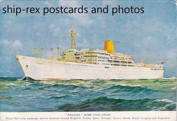 AMAZON (1959, Royal Mail Lines) a