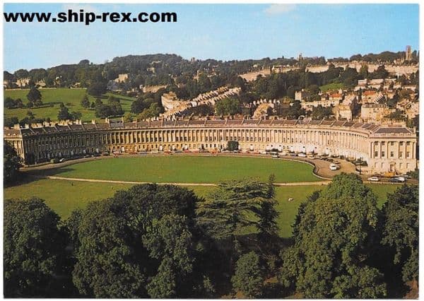 Bath, The Royal Crescent, postcard