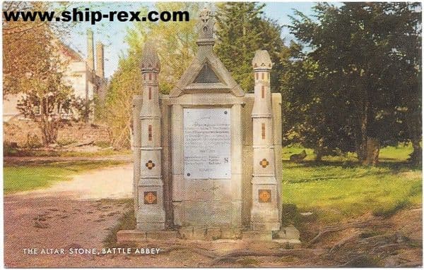 Battle Abbey, The Altar Stone - postcard