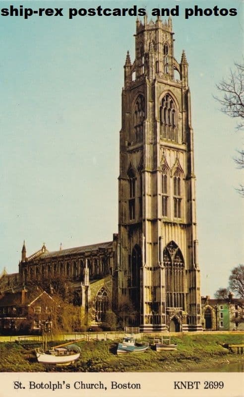 Boston (Lincolnshire) church, postcard