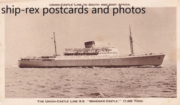 BRAEMAR CASTLE (1952a, Union Castle) a1
