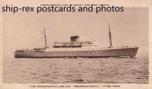 BRAEMAR CASTLE (1952a, Union Castle) a3