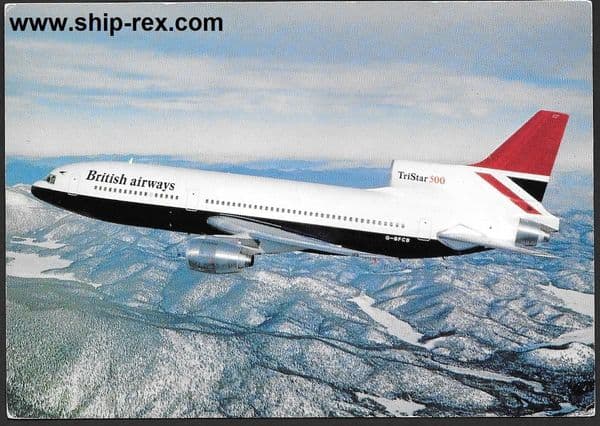 British Airways Tristar 500 - postcard