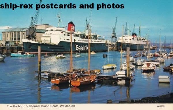 CAESAREA (1960c) & CALEDONIAN PRINCESS at Weymouth