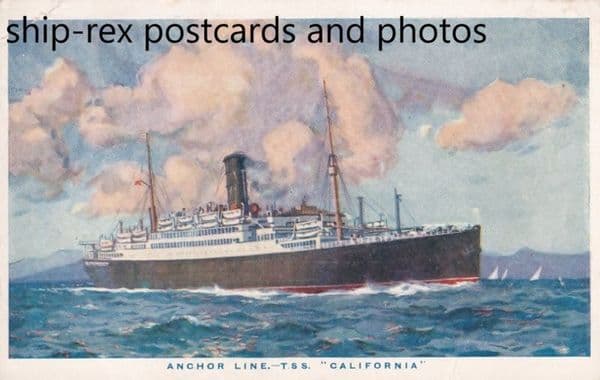CALIFORNIA (1923, Anchor Line) a