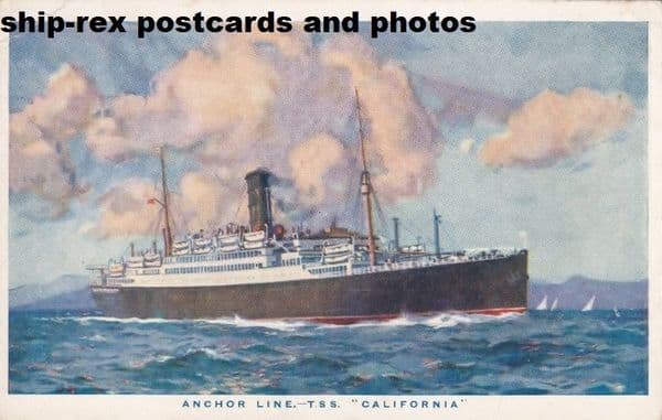CALIFORNIA (1923, Anchor Line)~a2
