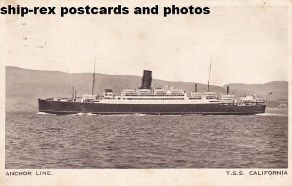 CALIFORNIA (1923, Anchor Line)~b1