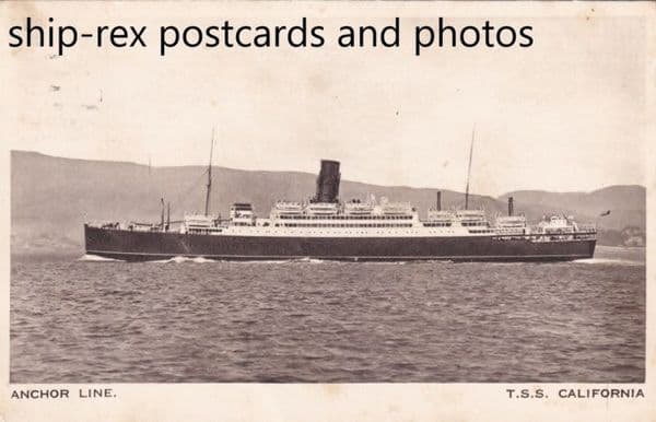 CALIFORNIA (1923, Anchor Line) b1