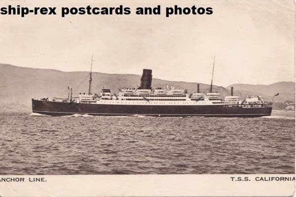 CALIFORNIA (1923, Anchor Line)~b2