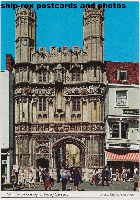 Canterbury Cathedral, Christ Church Gateway, postcard