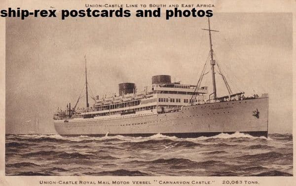 CARNARVON CASTLE (1926a, Union Castle)~a1