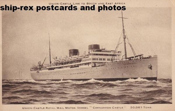 CARNARVON CASTLE (1926a, Union Castle)~a2