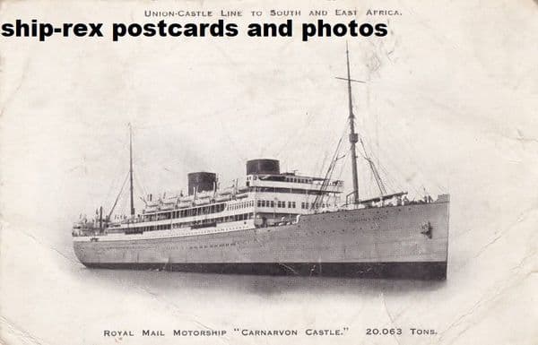 CARNARVON CASTLE (1926a, Union Castle)~c