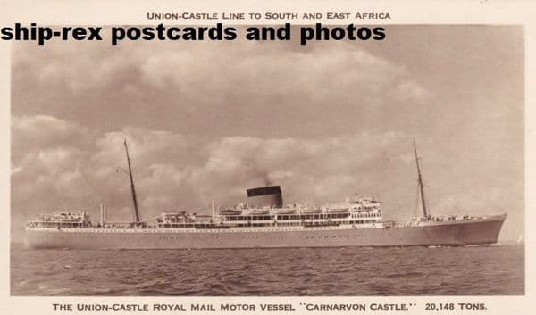 CARNARVON CASTLE (1926b, Union Castle)~a1