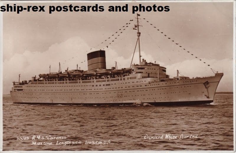 CARONIA (1949a, Cunard White Star)~b