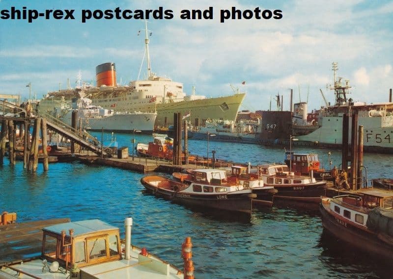 CARONIA (1949b, Cunard Line) at Hamburg~a