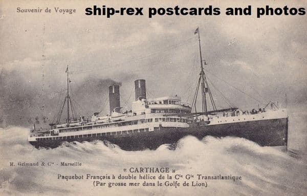 CARTHAGE (1910, French Line)~c