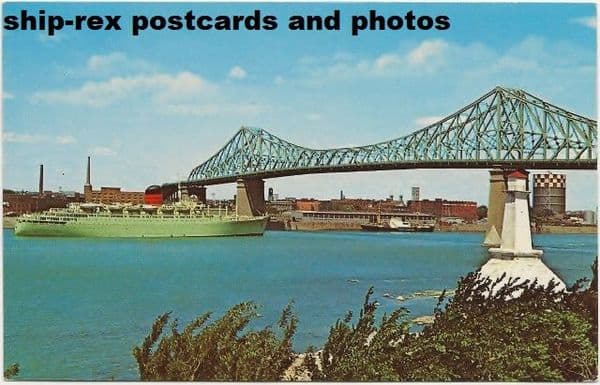 Cunard Liner (Carmania or Franconia) at Montreal
