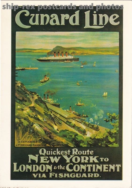 Cunarder in Fishguard Harbour