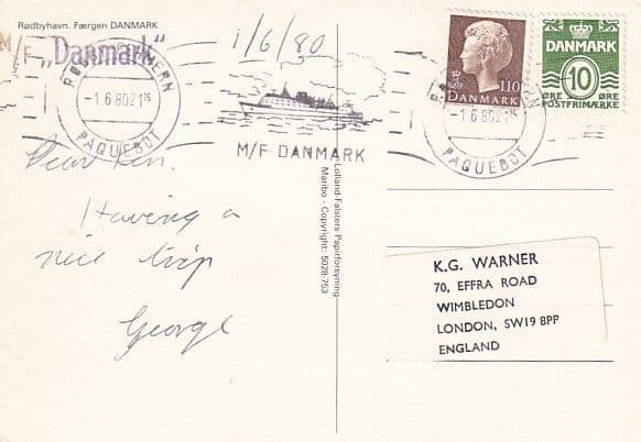 DANMARK 1968 Danish State Railways a3