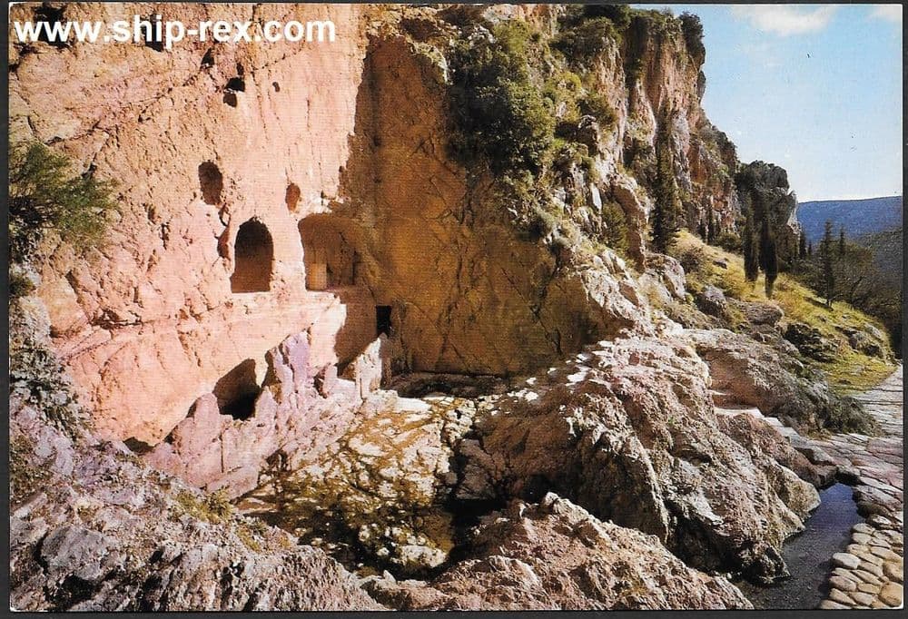 Delphi The Castalian Spring - postcard