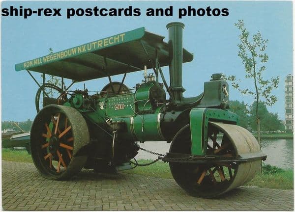 Dutch steamroller 4711, postcard