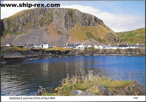 Easdale & the cliffs of Dun Mor - postcard