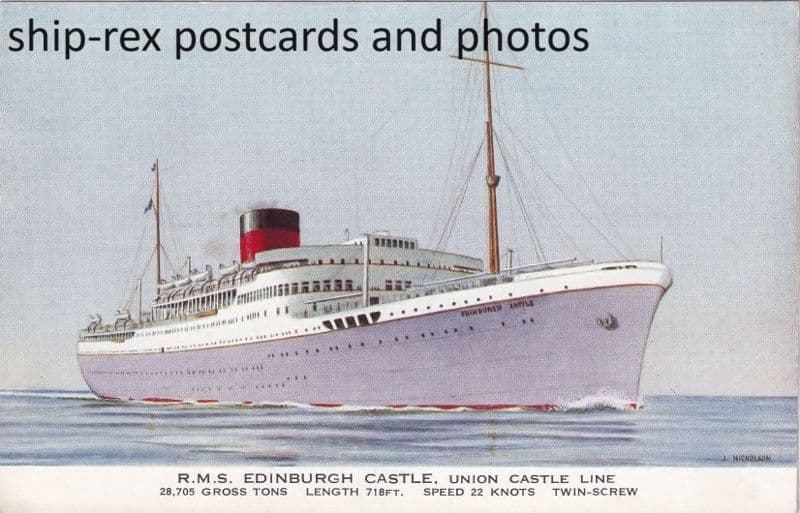 EDINBURGH CASTLE (1948, Union Castle)~a