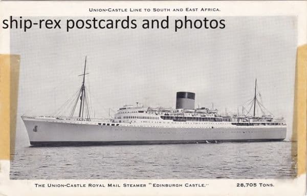 EDINBURGH CASTLE (1948, Union Castle)~b