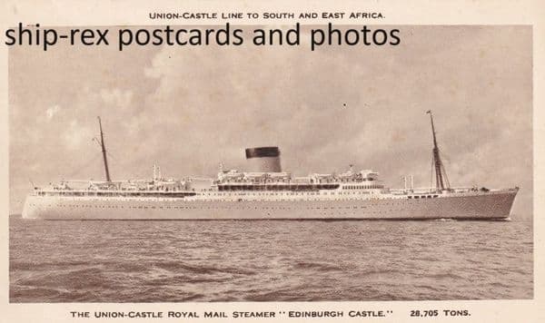 EDINBURGH CASTLE (1948, Union Castle)~e2
