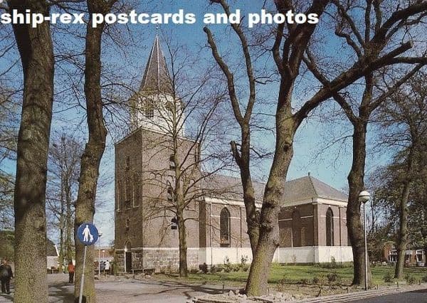 Emmen (Drenthe) church, postcard