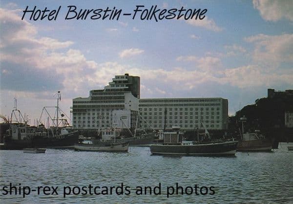 Folkestone (Kent) fishing fleet and Hotel Burstin