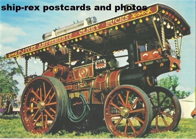 Garrett Showmans Tractor, postcard
