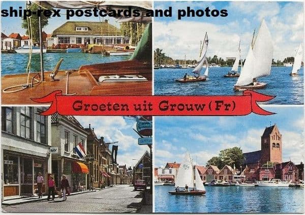 Grouw (Fryslan) multi-view postcard