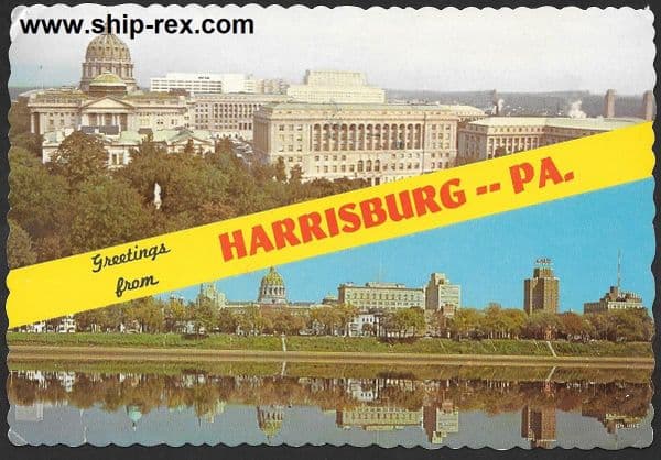 Harisburg, Pa, State Capitol Complex - postcard