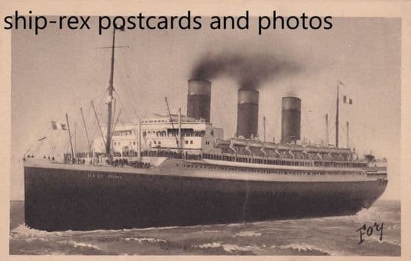 ILE DE FRANCE (1928a, CGT / French Line)~c1