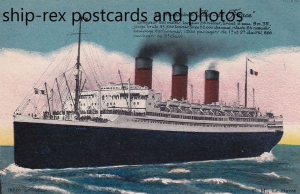 ILE DE FRANCE (1928a, CGT / French Line)~f