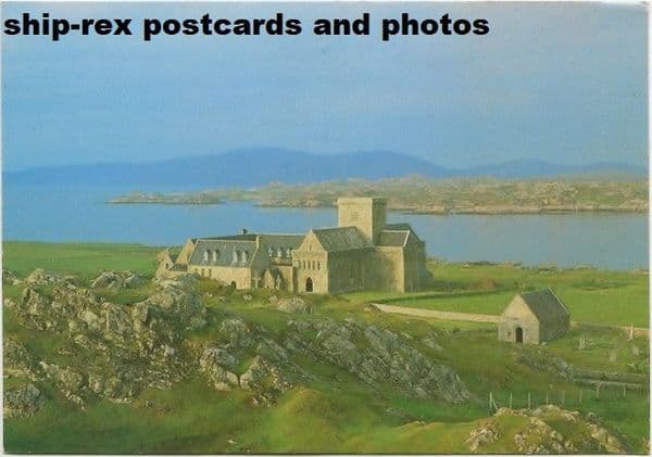 Iona Abbey & St Oran's Chapel, postcard