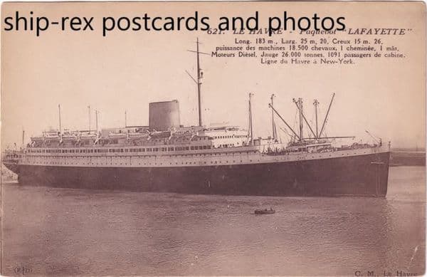 LAFAYETTE (1930, CGT/French Line)~a