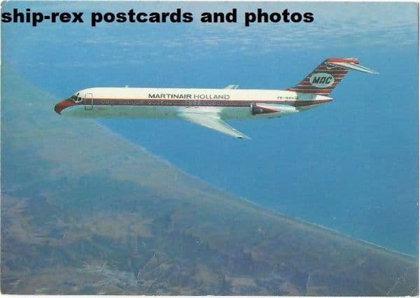 Martinair DC9, postcard