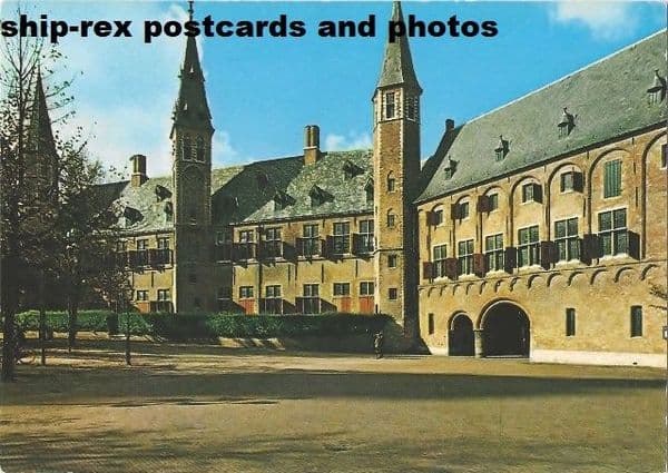 Middelburg (Zeeland) abbey, postcard (a)