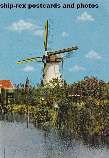Mijnsheerenland (South Holland) flour mill, postcard